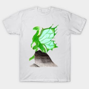 Standing Proud over my Entire Kingdom- Dragon White T-Shirt